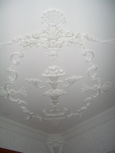 DR ceiling   Close up of corner — Some Interior Photo's of Our Home (Elegant Lady B&B Nichols NY) 