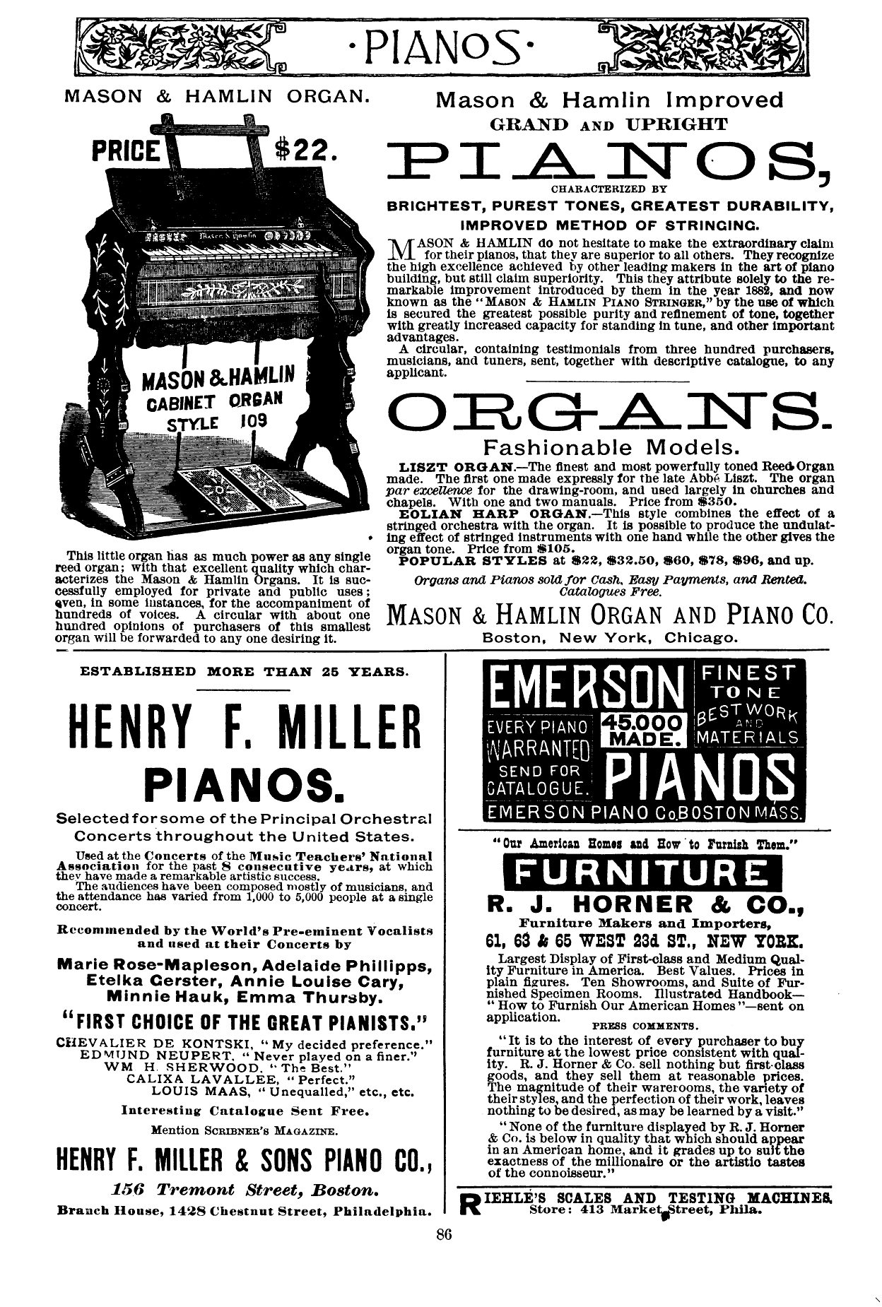 1888 rjhorner scribners — Cornell University Library articles mentioning Victorian Furniture makers