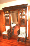 Hall Piece Total View — Unusual Dressing Mirror and Hall Stand combination!!!! Can you identify??