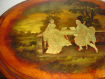 table top — Painted Scene on Oval Table-Tell me what you know