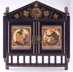 cabinet3 auction — Gothic Folk Art Cupboard