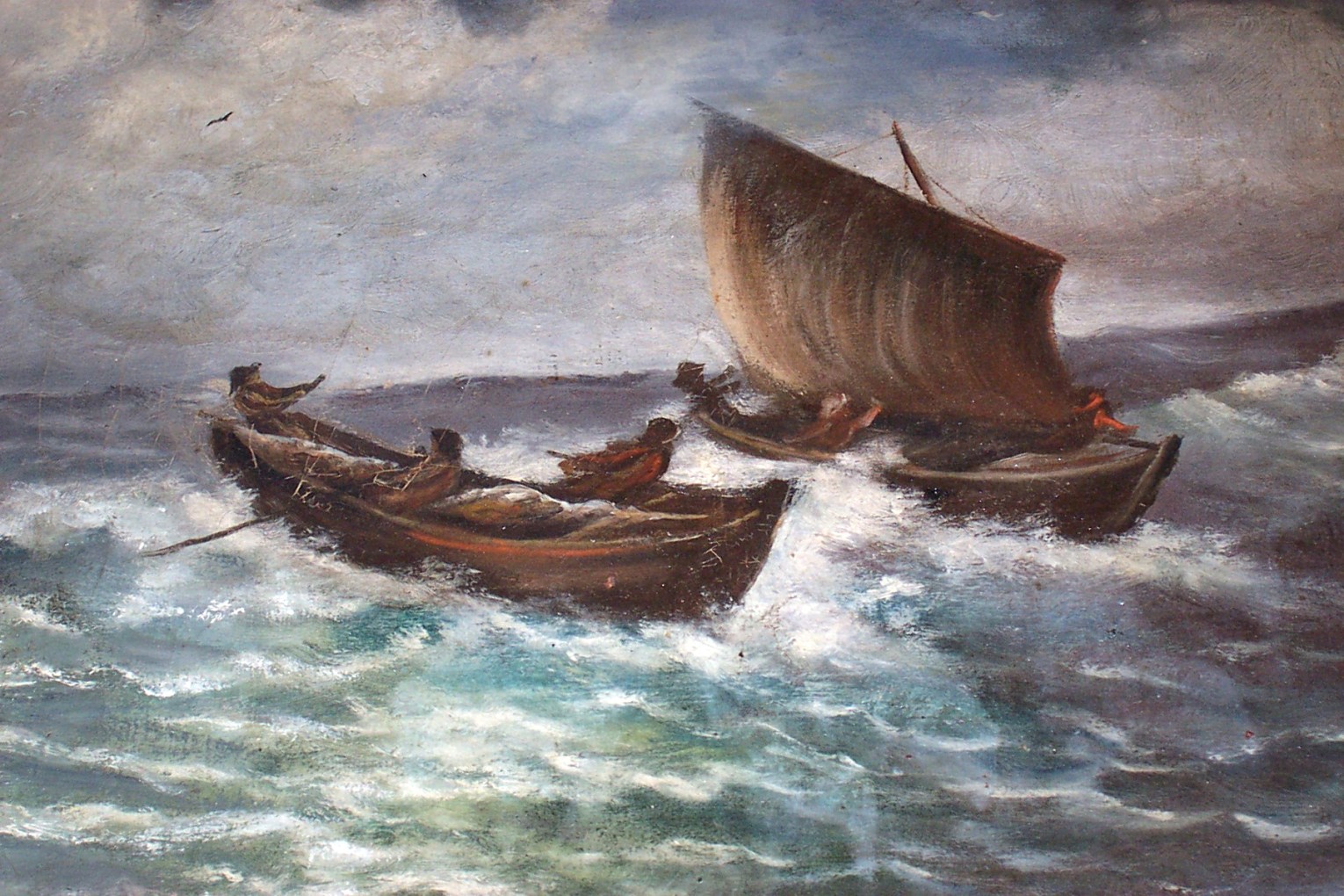 DCP 0087   sm — For Sale - 19th Century Oil Painting on Canvas - Seascape