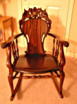 Chair1a — Mahogany Rocking Chair with carved winged griffons