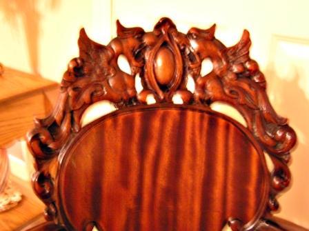 Chair2a — Mahogany Rocking Chair with carved winged griffons