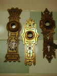 CORBIN & TRENTON PLATES — Brass/Bronze Victorian hardware