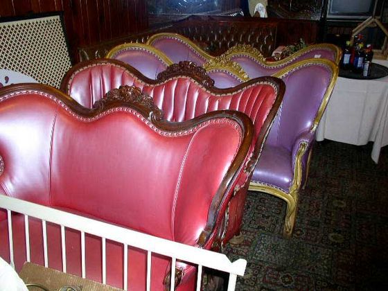 Rococo Settee's in   vinyl — (4) Rococo Settte's - in Pink & Purple Vinyl!