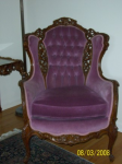 victorian parlor chair — rare cherub carved parlor chair