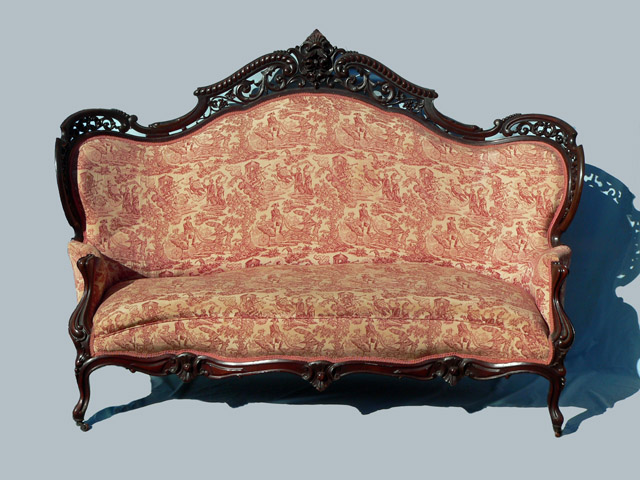 Launer 01 — rare Meeks victorian parlor set for sale