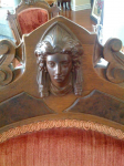 armchair c small — Jelliff? Herter? Chairs with ladies heads and walnut veneers.