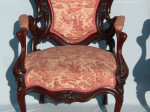Meeks Arm chairs (3) — rare Meeks victorian parlor set for sale