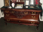 dresser frt — mahogany bedroom set - documentation of maker?