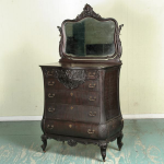1055 1 — mahogany bedroom set - documentation of maker?