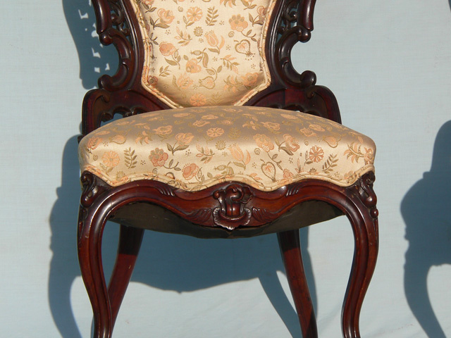 Meeks Side chairs (3) — rare Meeks victorian parlor set for sale