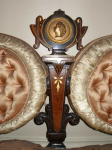 c4 — Pottier & Stymus rosewood double parlor set w/ original silk upholstery
