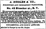 Advert [The Independent 1866 12 13] — Pottier & Stymus rosewood double parlor set w/ original silk upholstery