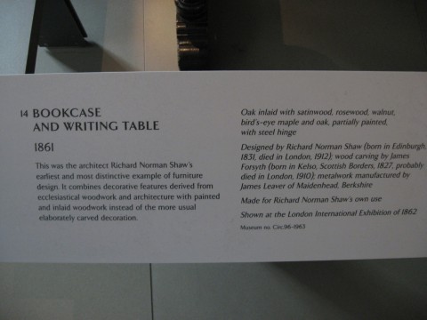 gothic bookcase 3 — Pics from the Victoria & Albert Museum