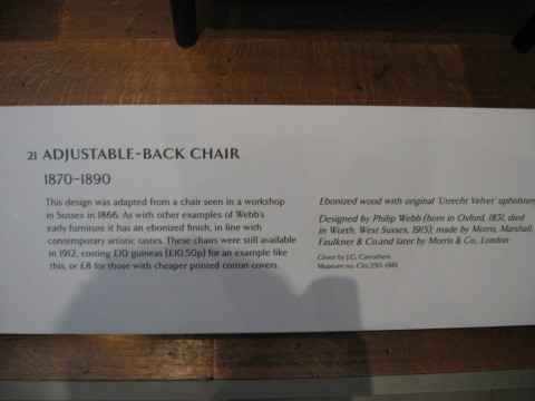 morris chair2 — Pics from the Victoria & Albert Museum