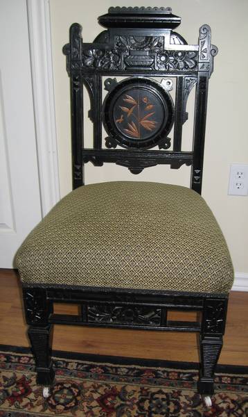 Toronto $160 — Ebonized Anglo-Japanese chair by Robert Hay & Co, Toronto