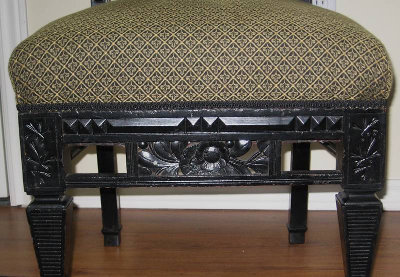 Toronto $160 (2) — Ebonized Anglo-Japanese chair by Robert Hay & Co, Toronto