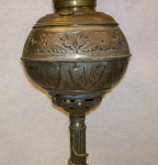 Birds Foot Table Lamp Red Globe (2) — Aesthetic lamps w/ birds feet & Ornate stove