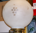 Birds Foot Floor Lamp White Globe (2) — Aesthetic lamps w/ birds feet & Ornate stove