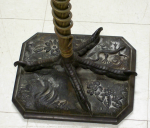 Birds Foot Floor Lamp White Globe (3) — Aesthetic lamps w/ birds feet & Ornate stove
