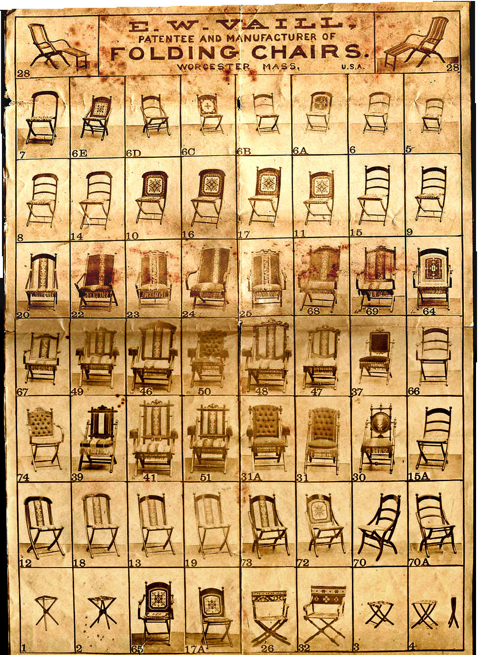 Vaill Catalog — Antique folding platform rocker - Any information would be helpful