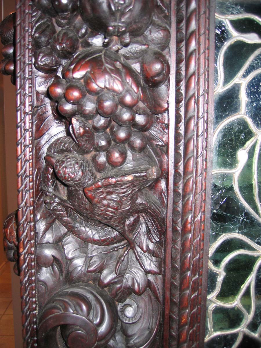 Cabinet Snake — Carved Wine Cabinet - Stained Glass