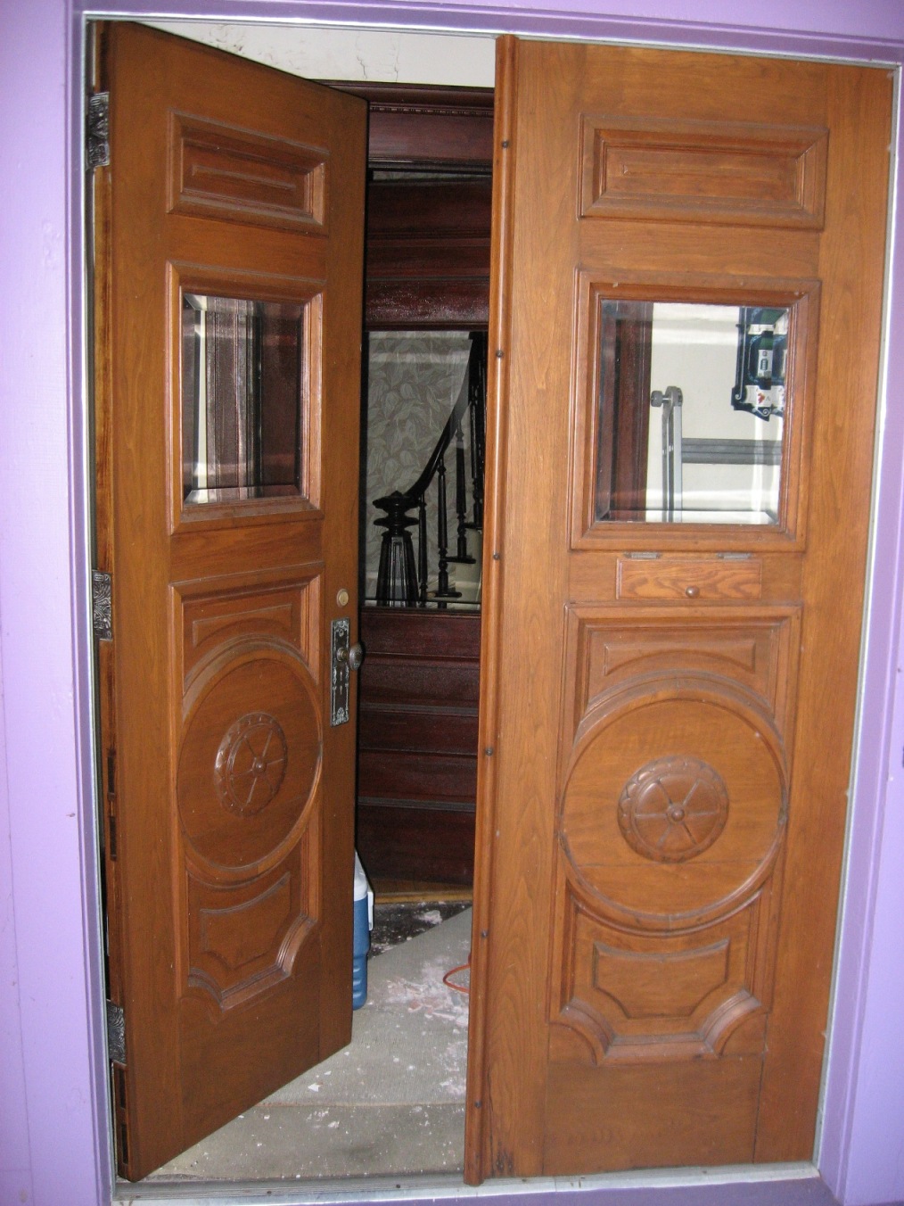 front doors — varnish question (doors & trim) - how to "clean" or scrub away mistakes?  