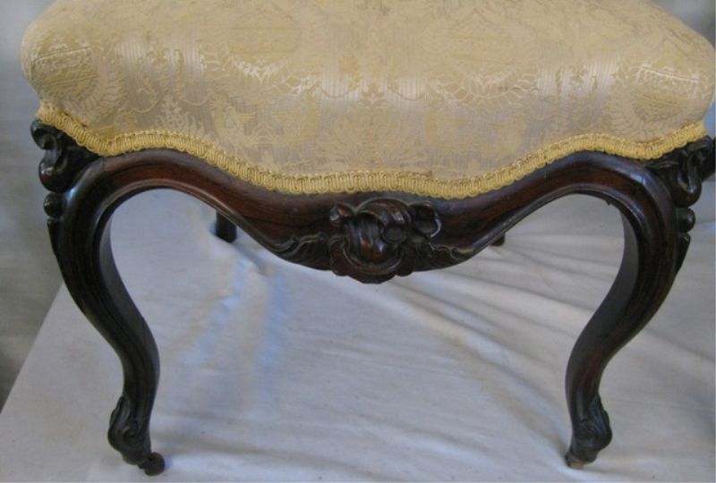 Rosewood Side Chairs 2 — RARE Meeks Hartford Pattern Parlor Set for Sale