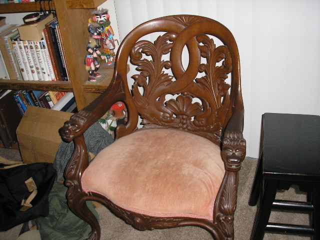 Belter chair 1 — Victorian chair, parents/grandparents called it the "BELTER"chair maybe Henkels