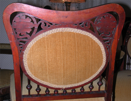 sa1 — More Photos Parlor Set in Aesthetic Noveau Taste with Beaded Caster Ferrules
