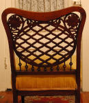 sa2 — More Photos Parlor Set in Aesthetic Noveau Taste with Beaded Caster Ferrules