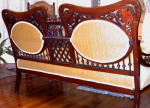 sa3 — More Photos Parlor Set in Aesthetic Noveau Taste with Beaded Caster Ferrules