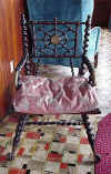 Wood Twist Chair small — A+ Auction -- April 27, '08 - Elkhorn, WI -- MERKLEN chair & settee