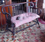 Rope Twist Wood settee — A+ Auction -- April 27, '08 - Elkhorn, WI -- MERKLEN chair & settee
