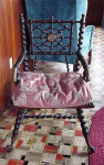 Wood Twist Chair — A+ Auction -- April 27, '08 - Elkhorn, WI -- MERKLEN chair & settee