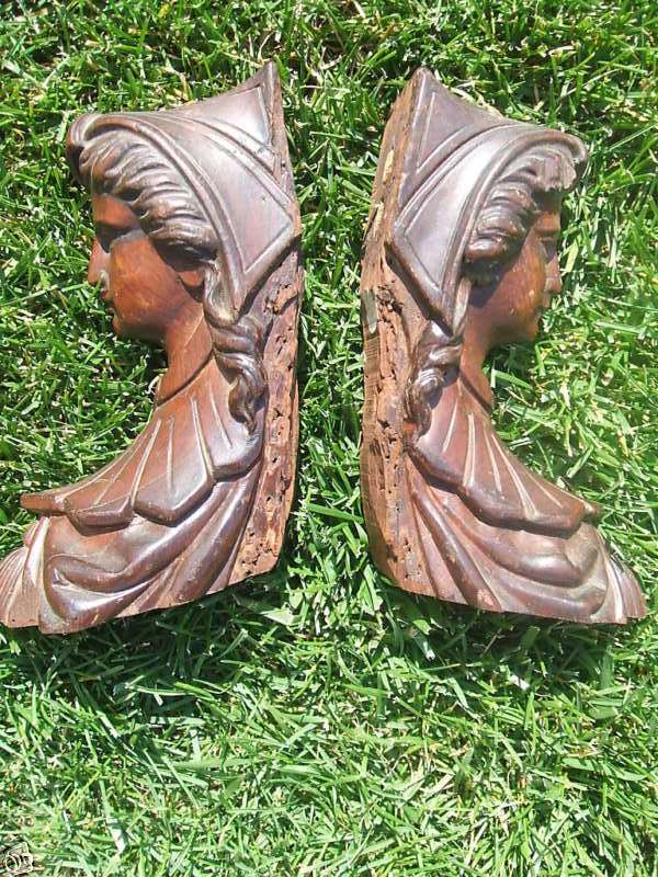 3b2e 3 — Ebay Listing: Two Carved Rosewood Jenny Lind Heads (only) - Jelliff?