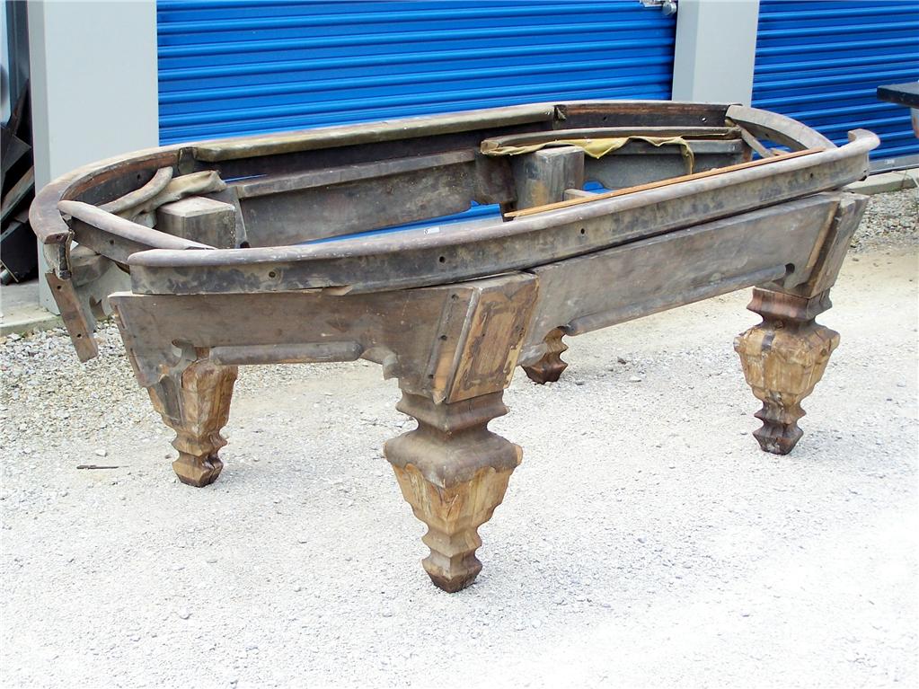 149724881 o — Oval Shaped Brunswick & Balke Billiard Table 1874